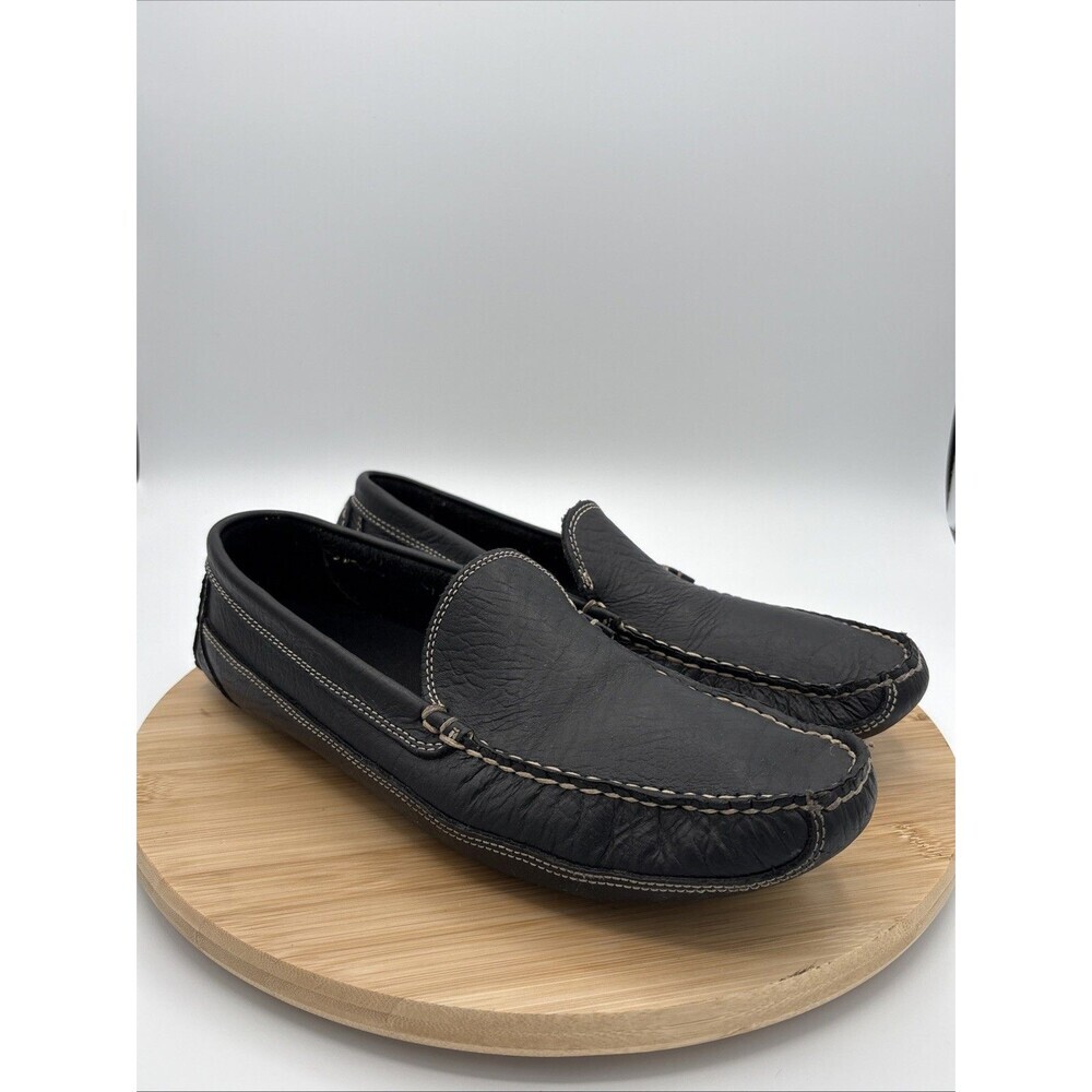 Duluth Trading Black Bison Leather Driving Mocs Moccasins Men’s 11W Slip On